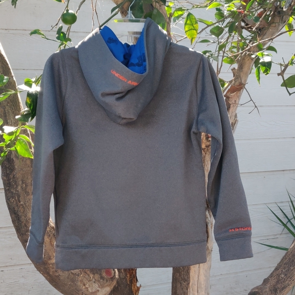 Under armour boy hoodie size S grey and blue - Picture 5 of 6